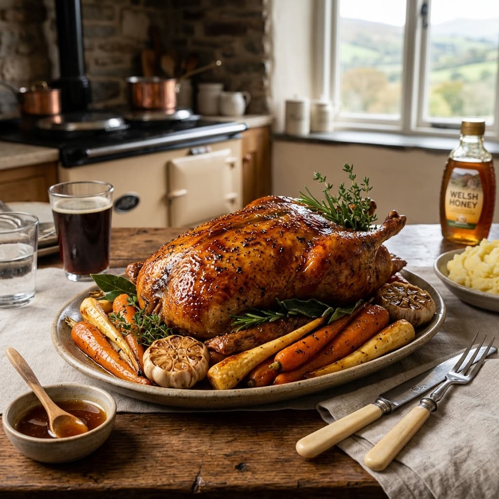 Traditional Welsh Honeyed Roast Duck